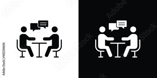 Job interview icon elements vector illustration. flat style sign vector.