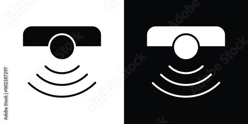 Motion sensor icon elements vector illustration. flat style sign vector.