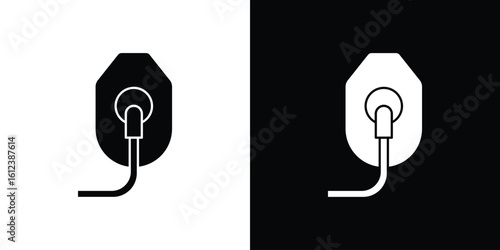 Oxygen mask icon elements vector illustration. flat style sign vector.