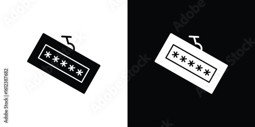 Password phishing icon elements vector illustration. flat style sign vector.