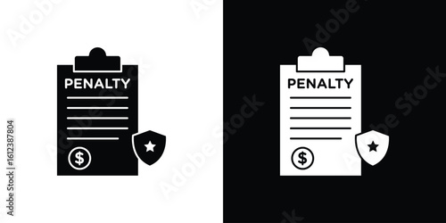 Penalty icon elements vector illustration. flat style sign vector.