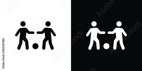 People playing Ball icon elements vector illustration. flat style sign vector.