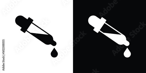 Pipette icon elements vector illustration. flat style sign vector.
