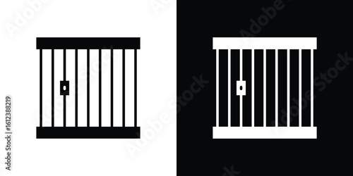 Prison icon elements vector illustration. flat style sign vector.