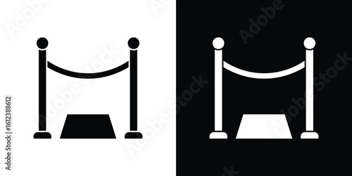 Red carpet icon elements vector illustration. flat style sign vector.