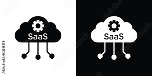 SaaS icon elements vector illustration. flat style sign vector.