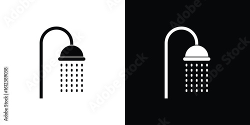 Shower Head icon elements vector illustration. flat style sign vector.