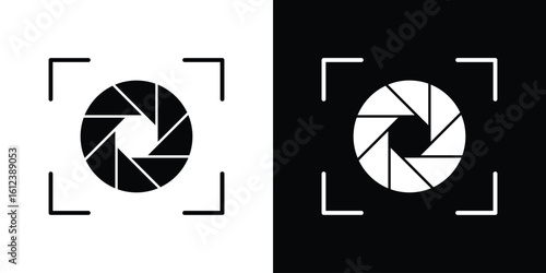 Shutter icon elements vector illustration. flat style sign vector.