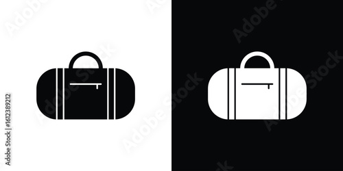 Sports bag icon elements vector illustration. flat style sign vector.