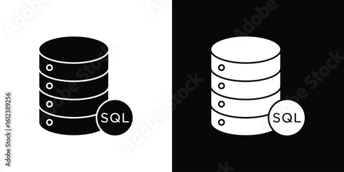 SQL icon elements vector illustration. flat style sign vector.