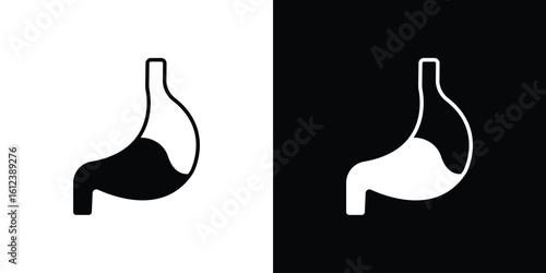 Stomach with Liquids icon elements vector illustration. flat style sign vector.