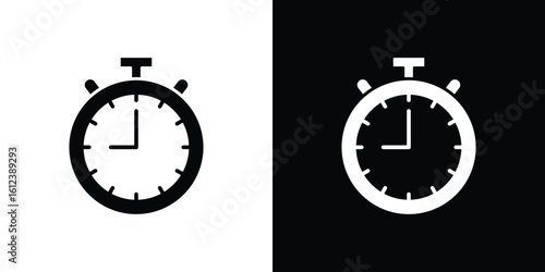 Stopwatch icon elements vector illustration. flat style sign vector.