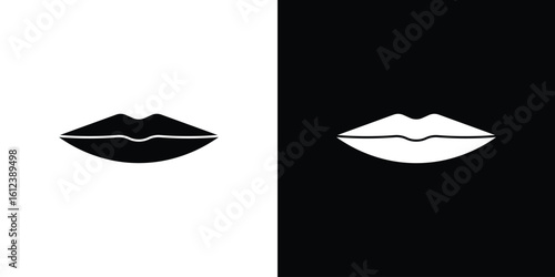 Thin lips icon elements vector illustration. flat style sign vector.