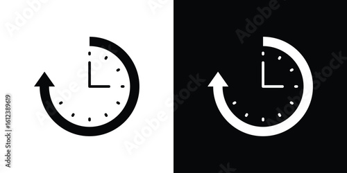 Uptime and downtime icon elements vector illustration. flat style sign vector.