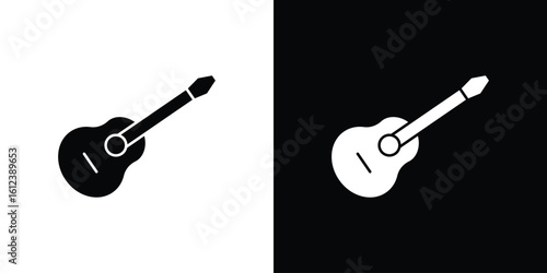 Ukulele icon elements vector illustration. flat style sign vector.