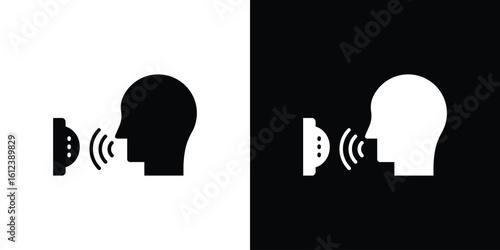Voice control icon elements vector illustration. flat style sign vector.