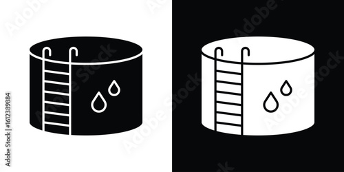 Water tank icon elements vector illustration. flat style sign vector.