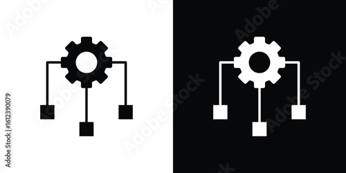 Workflow icon elements vector illustration. flat style sign vector.