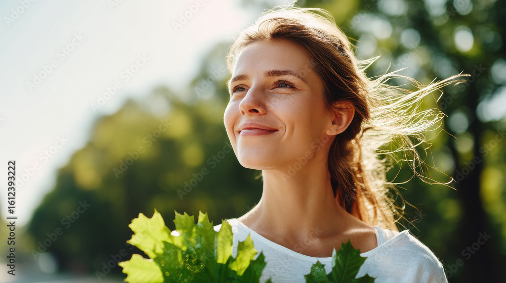 woman gracefully bending slightly in park essence of good posture woman gracefully bending slightly in park essence of good posture