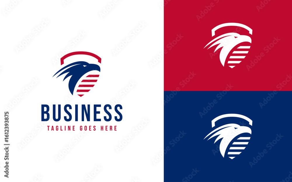 Obraz premium Patriot Eagle Shield Logo