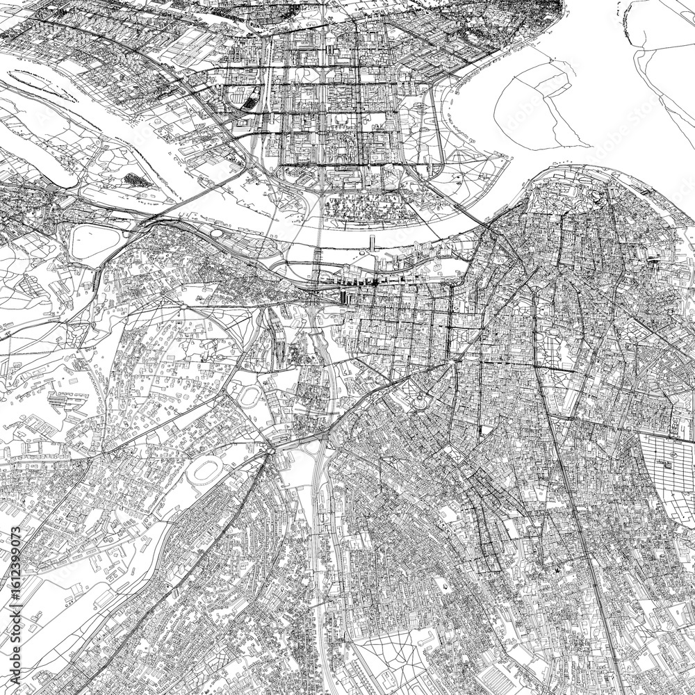Naklejka premium 3D illustration of city and urban in Belgrade Serbia