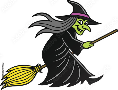 witch character isolated spooky illustration
