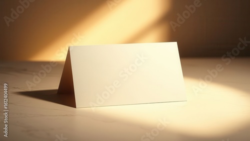 Wallpaper Mural Blank tent-fold card in dramatic warm lighting
 Torontodigital.ca