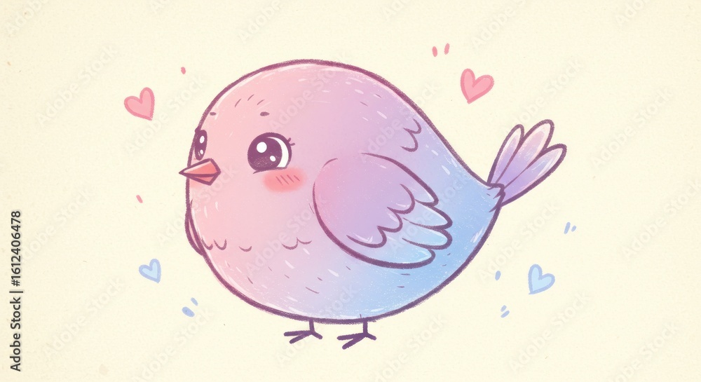 Naklejka premium Cute cartoon bird (3)