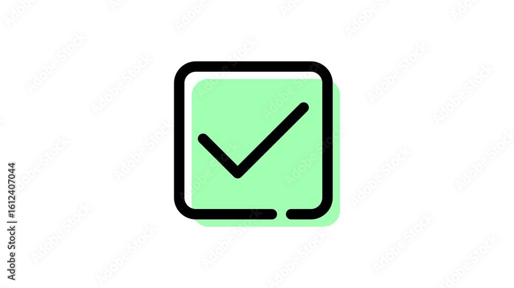 Green Checkmark Icon Symbolizing Completion and Agreement, Simple Graphic Design Element Green Checkmark Icon Symbolizing Completion and Agreement, Simple Graphic Design Element