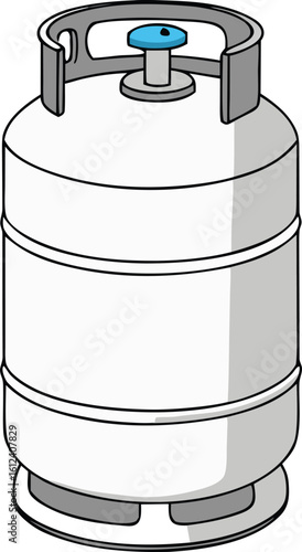 lpg gas cylinder vector graphic for kitchen or industrial use

