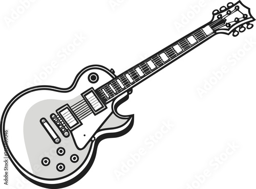 electric guitar simple minimal illustration

