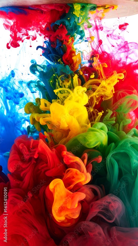 Obraz premium Colorful ink explosion in water