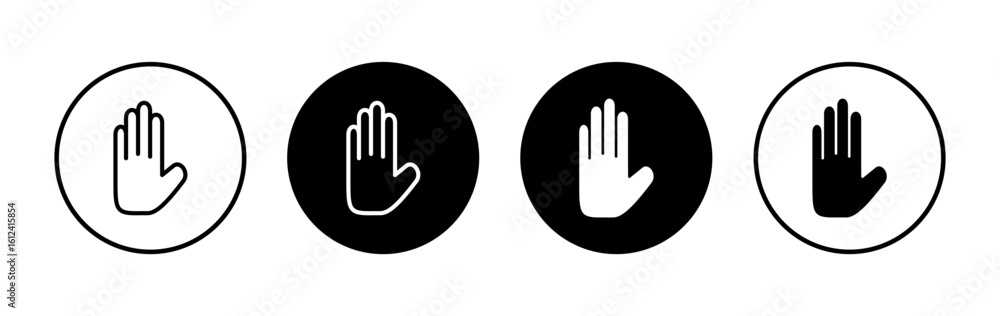 Fototapeta premium Hand icon symbol for apps and websites. hand sign and symbol. palm