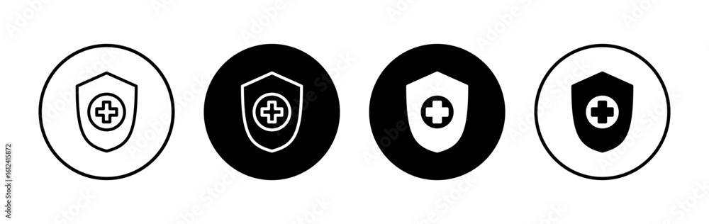 Fototapeta premium Health insurance icon symbol for apps and websites. Insurance health document sign and symbol