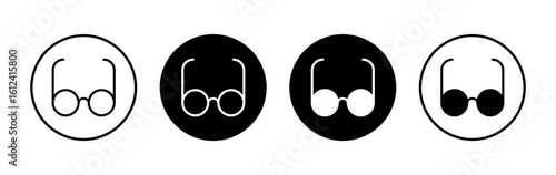 Glasses icon symbol for apps and websites. Glasses sign and symbol