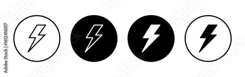 Lightning icon symbol for apps and websites. electric sign and symbol. power icon. energy sign