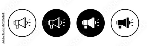 Megaphone icon symbol for apps and websites. Loudspeaker sign and symbol