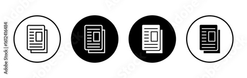 Newspaper icon symbol for apps and websites. news paper sign and symbol
