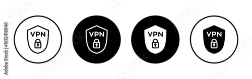 Vpn icon symbol for apps and websites. Private network sign and symbol. virtual private network icon.