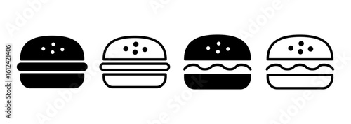 Burger icon logo design. burger sign and symbol. hamburger
