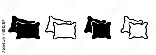 Pillow icon logo design. Pillow sign and symbol. Comfortable fluffy pillow