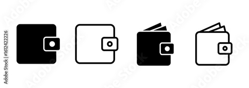 Wallet icon logo design. wallet sign and symbol