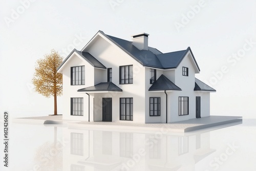 Wallpaper Mural house on a white background Torontodigital.ca