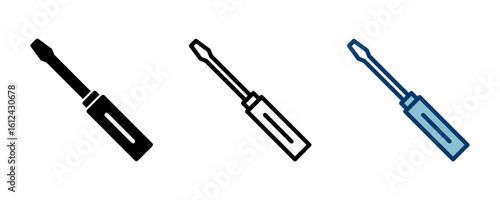 Screwdriver icon vector isolated on white background. Screwdriver vector icon