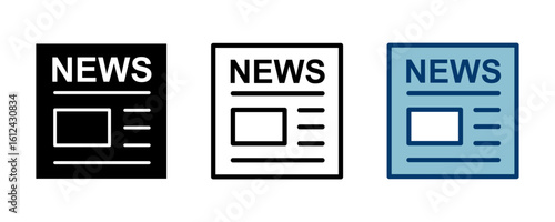 Newspaper icon vector isolated on white background. news paper icon vector