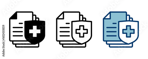 Medical insurance icon vector isolated on white background. health insurance icon