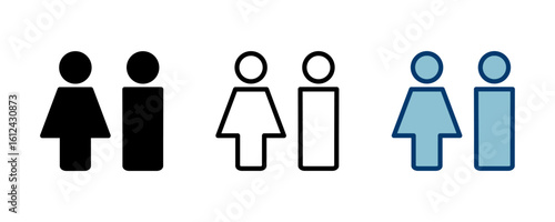 Man and woman icon vector isolated on white background. male and female symbol