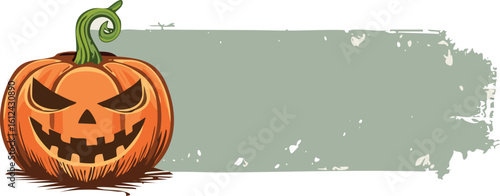 halloween background banner with pumpkin