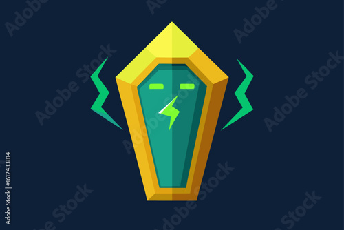 ancient coffin glowing cursed energy