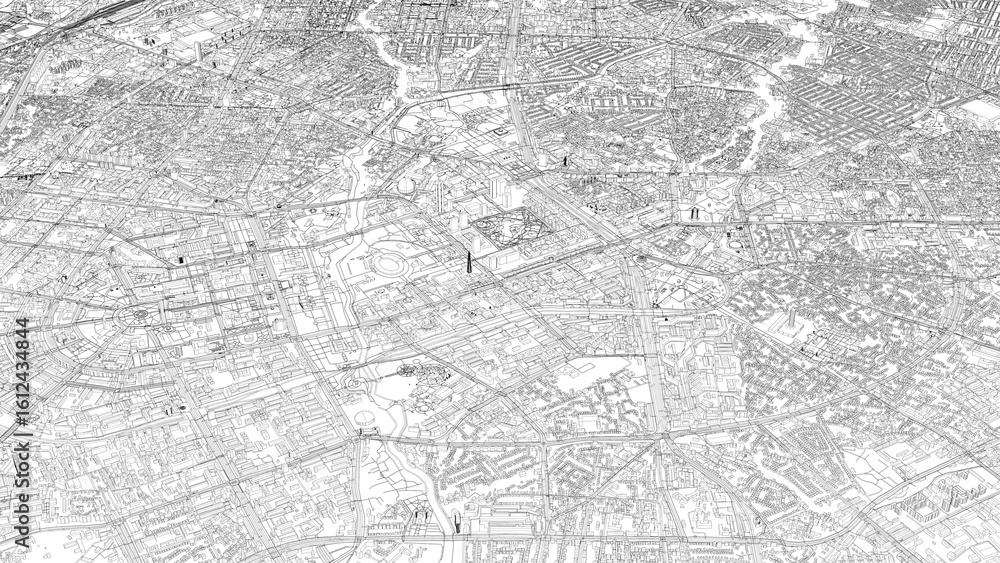 Fototapeta premium 3D illustration of city and urban in Tashkent Uzbekistan